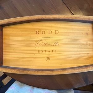Wine barrel serving tray